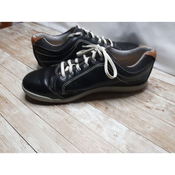 FOOTJOY GOLF CONTOUR CASUAL Mens 11M Black Leather Lace Up Spikeless Shoes 54244 main image 9